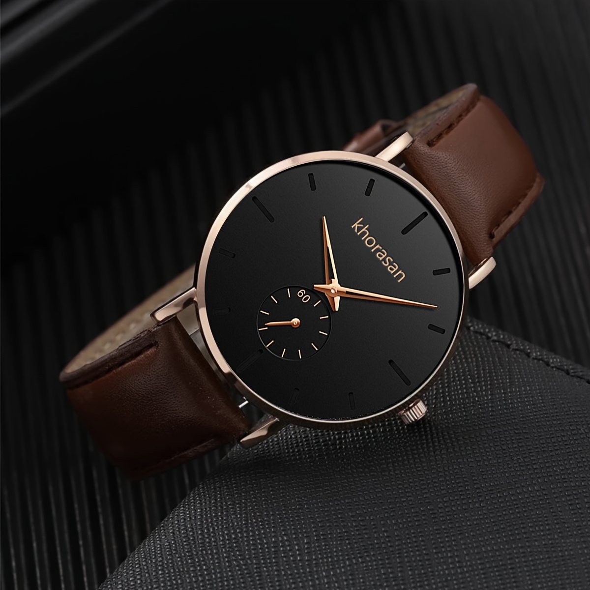 4pcs Men's Stylish Business Quartz Watch Set