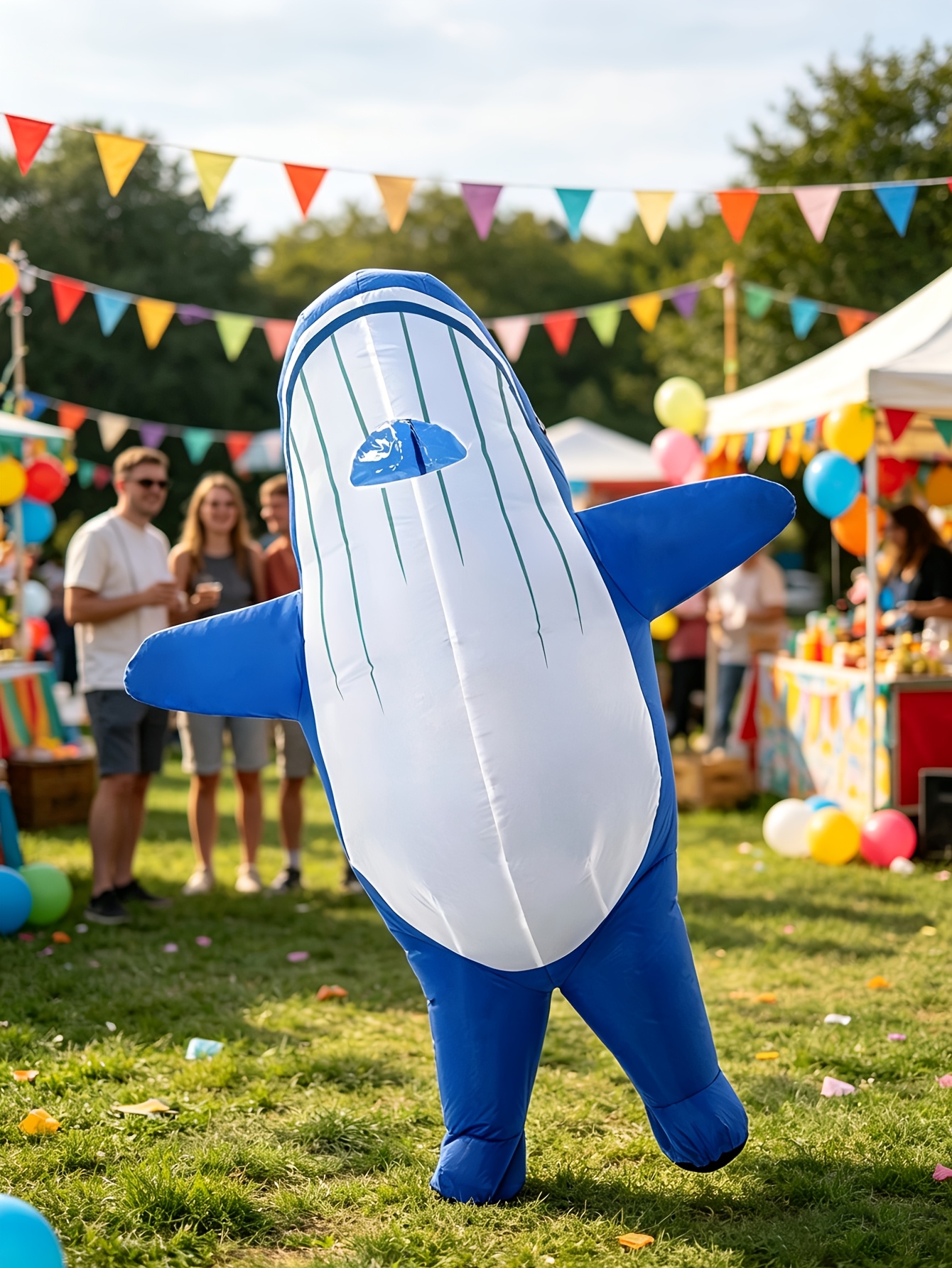 blue whale fancy dress costume sold on Temu United States SIZE:Large cup A