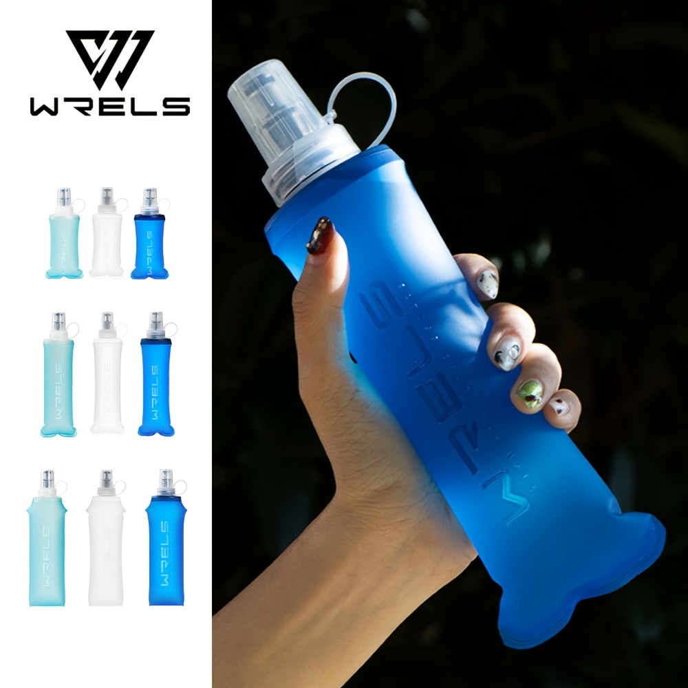 

Wrels Bpa-free Silicone Water Bottle, 1pc - Leakproof Tpu Sports Bottle For Outdoor Activities, Cycling & Mountain Climbing, Solid Color, Odorless, Hot , Suction, Food Grade Material