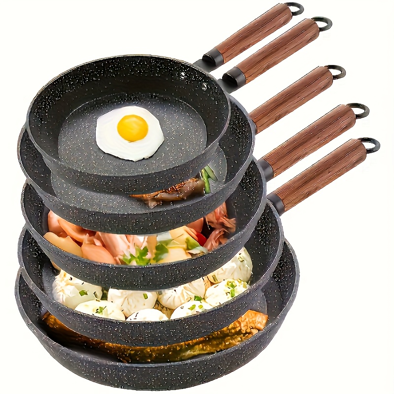 Sartén Antiadherente para el Hogar 2025; Ideal para Bistec, Huevos Fritos, Panqueques y Camping al Aire Libre; Compatible con Cocinas de Inducción y Estufas de Gas, Sartén de 24Cm - Duradera y Multifuncional, Perfecta para RVs y el Hogar