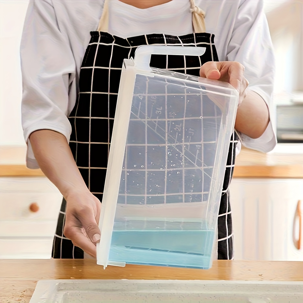 4 vnt. rinkinys itin didelių daugiafunkcinių šaldytuvo laikymo indų, tinkami vaisiams, daržovėms, mėsai ir kitiems maisto produktams laikyti, su dangčiu, itin didelės talpos, sukraunami, skaidri medžiaga, kad būtų matoma turinys, su rankena lengvam nešiojimui, idealūs namų šaldytuvams, virtuvėms