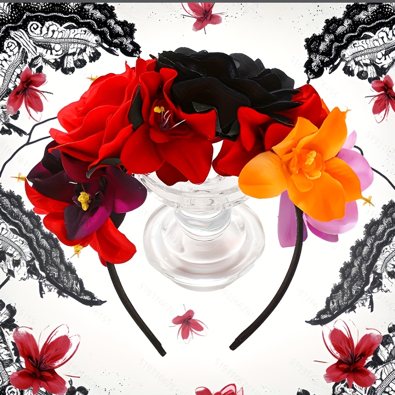 TEMU 1pc Of Vintage Mexican Garland - Colorful Bohemian Headband For , Halloween And Party Gifts, Durable Plastic Material, , Party Additions |
