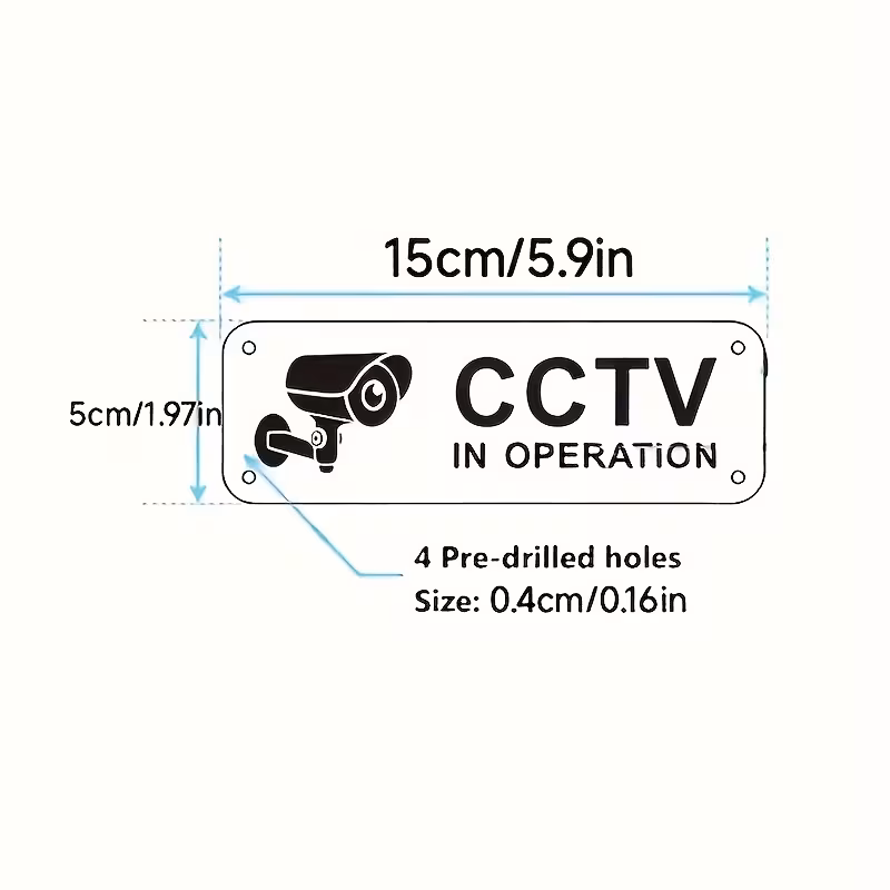 set of 2 aluminum signs for cctv surveillance warning signs for security cameras made from durable materials protecting private and enhancing security for homes and businesses 3