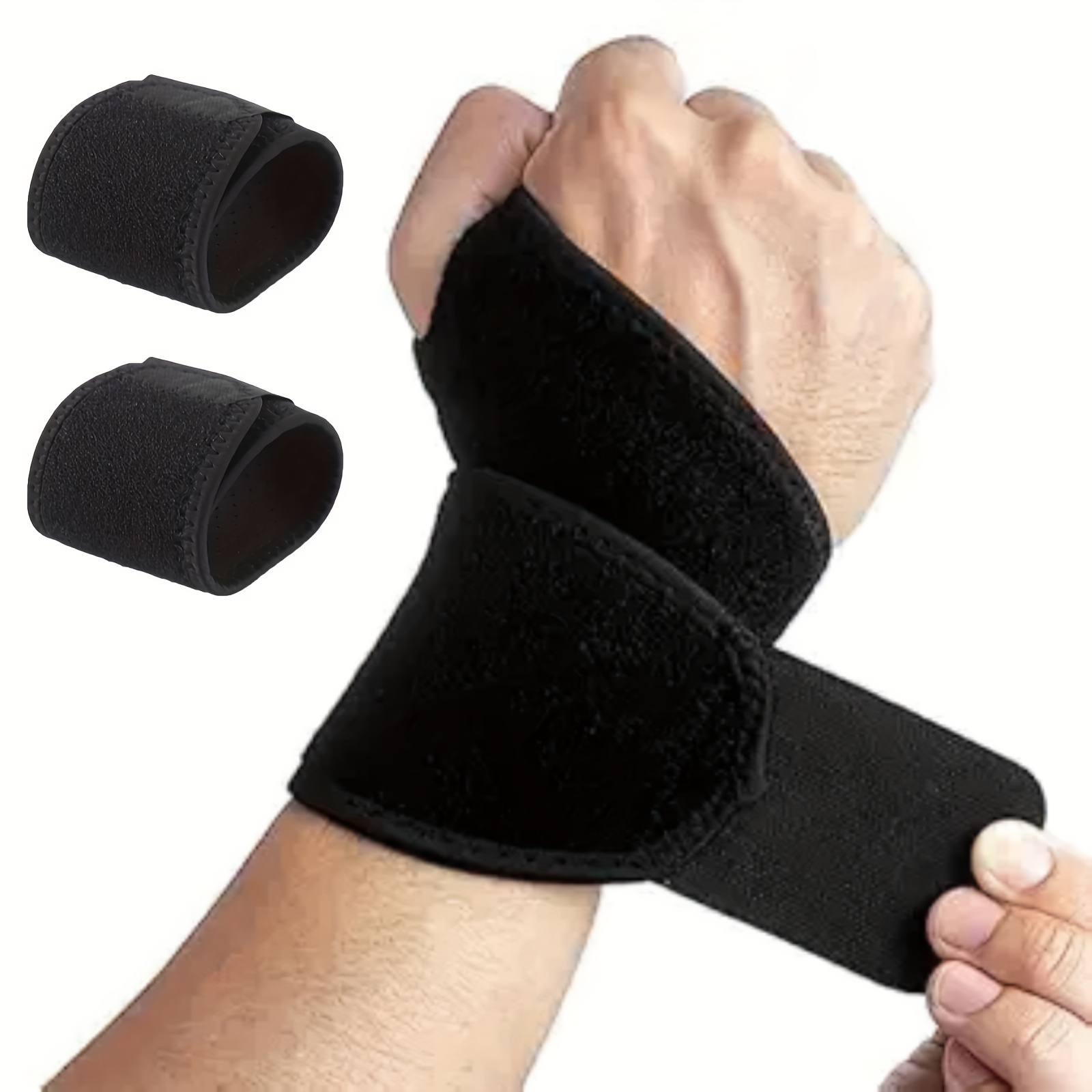 Image of 2pcs Professional Compression Sports Wristbands For Fitness, Weightlifting, Running, And Cycling Training - Secure And Stable Wrist Support - Gift For Birthdays, Mother's Day, And Father's Day