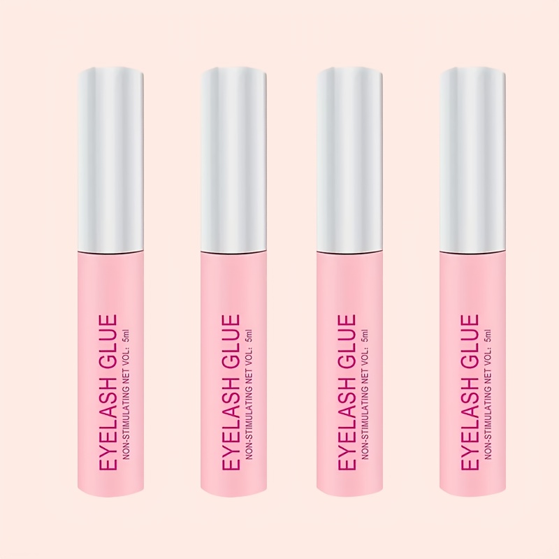 2pcs/4pcs 5ml Waterproof Eyelash Glue, Quick-drying, , Suitable For Diy False Eyelashes, Includes Brush Applicator, Portable And Fragrance-free