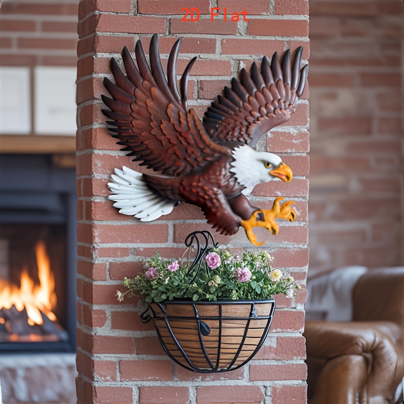 Image of 【2.5d】 [2.5d] 2.5d, Hand- Wrought Wall Hanging 1pc Wrought Wall Hanging Outdoor Anti-rust Villa Decoration Living Room Entrance Sculpture Wall Decoration Courtyard Fence Home Decoration