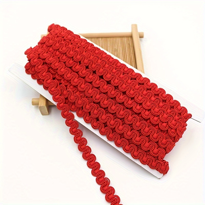 Image of 10 Meters 1 Card 1cm Wide Wave Small Lace Curtain Pillow Edge Lace Sofa Edge Sticker Edge Weft Auxiliary Material