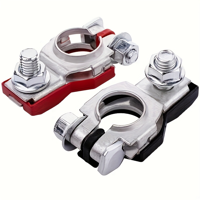 TEMU Positive And Negative Car Battery Cable Terminal Top Posts With Plastic Bottom, Battery Terminal Connectors (1 Pair), Car Battery Cable, 1-5 Pairs