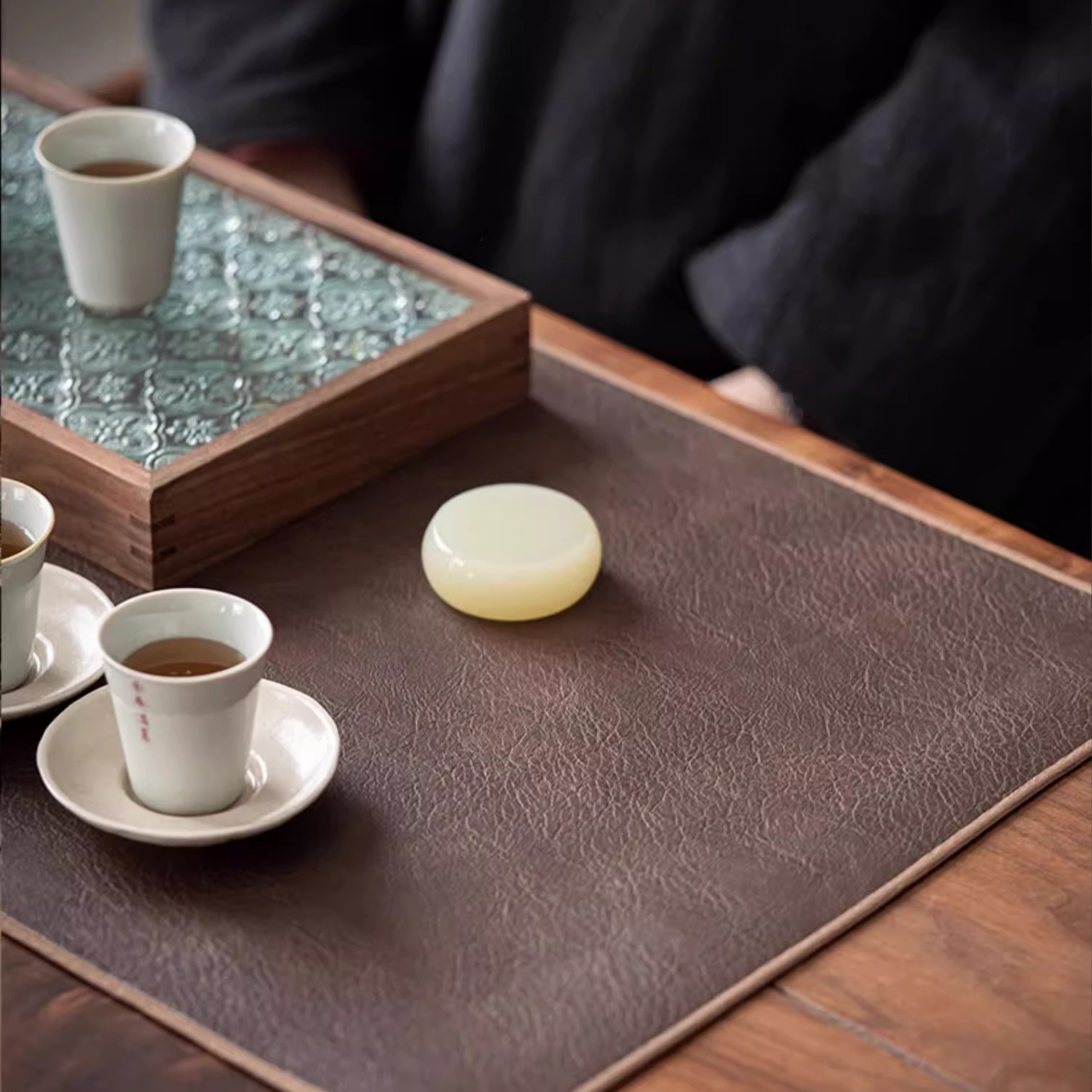 moderner chinesischer high end tischläufer kunstleder