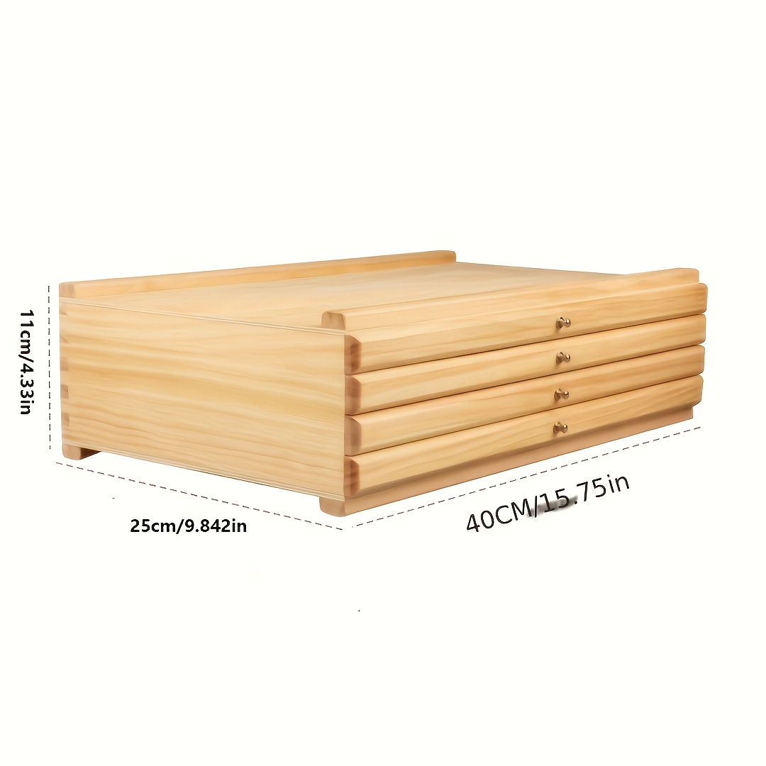 Pinsel Aufbewahrungsbox 6 Schubladen Kiefernholz - Künstler Organizer Für Pinsel, Stifte & Zubehör