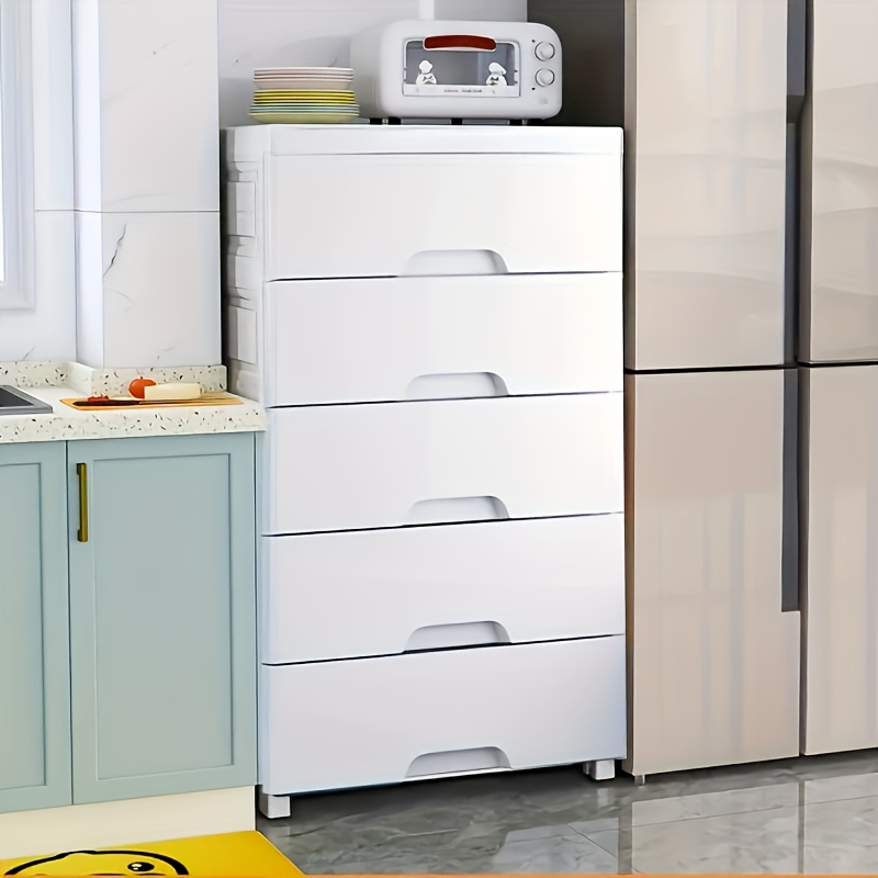 

Extra-sturdy Plastic Storage Cabinet With Drawers - Contemporary, Freestanding Organizer For Living Room & Bedroom