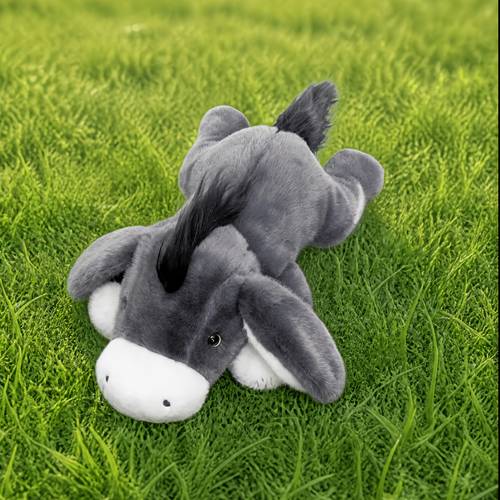 soft and cute plush a donkey plush toy in gray and for boys and girls home decoration item collectible graduation season gift birthday gift