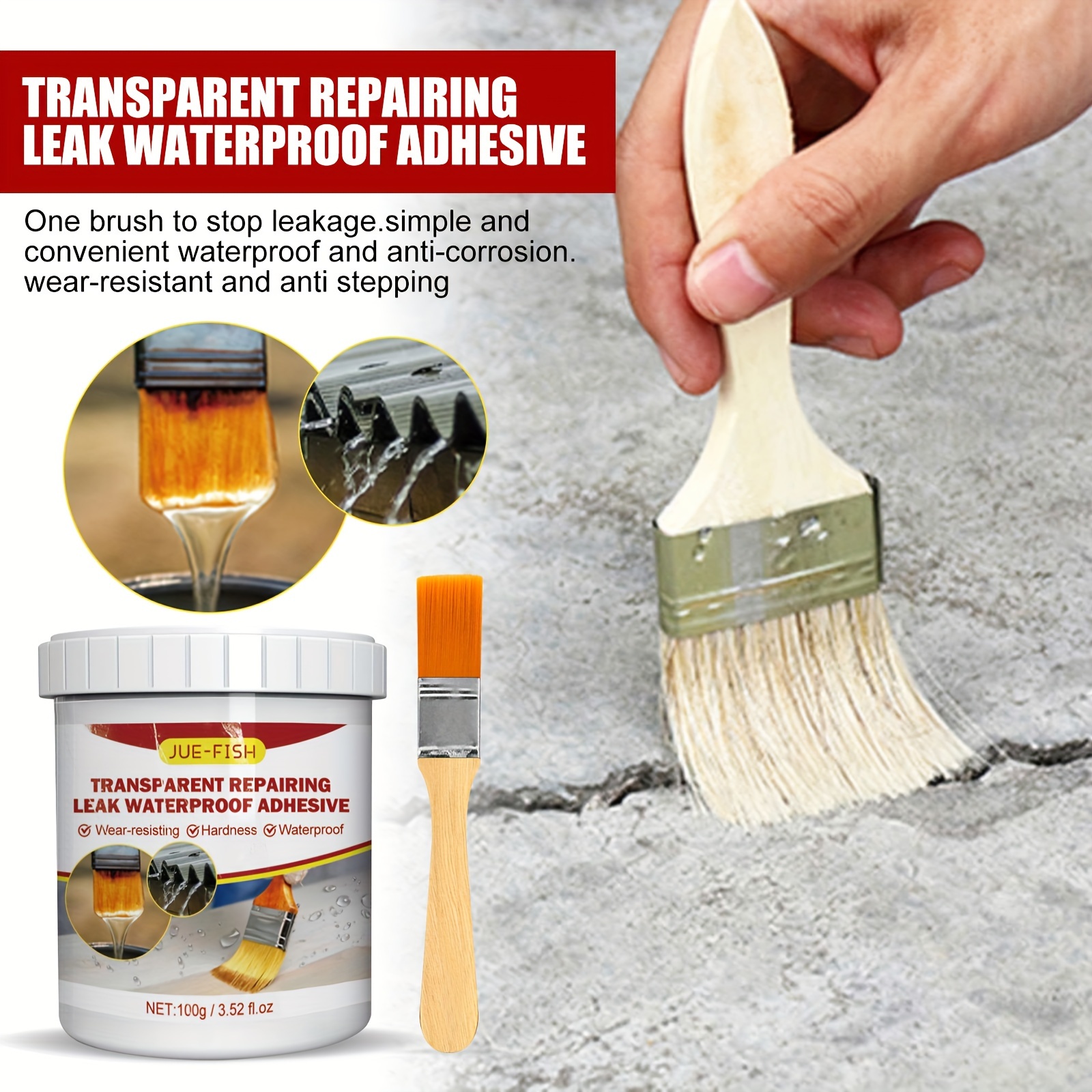 

Multi Functional Waterproof Transparent Adhesive Suitable For Wall And Tile Penetration Waterproofing Agent Renovation Wall Leak Proof Coating