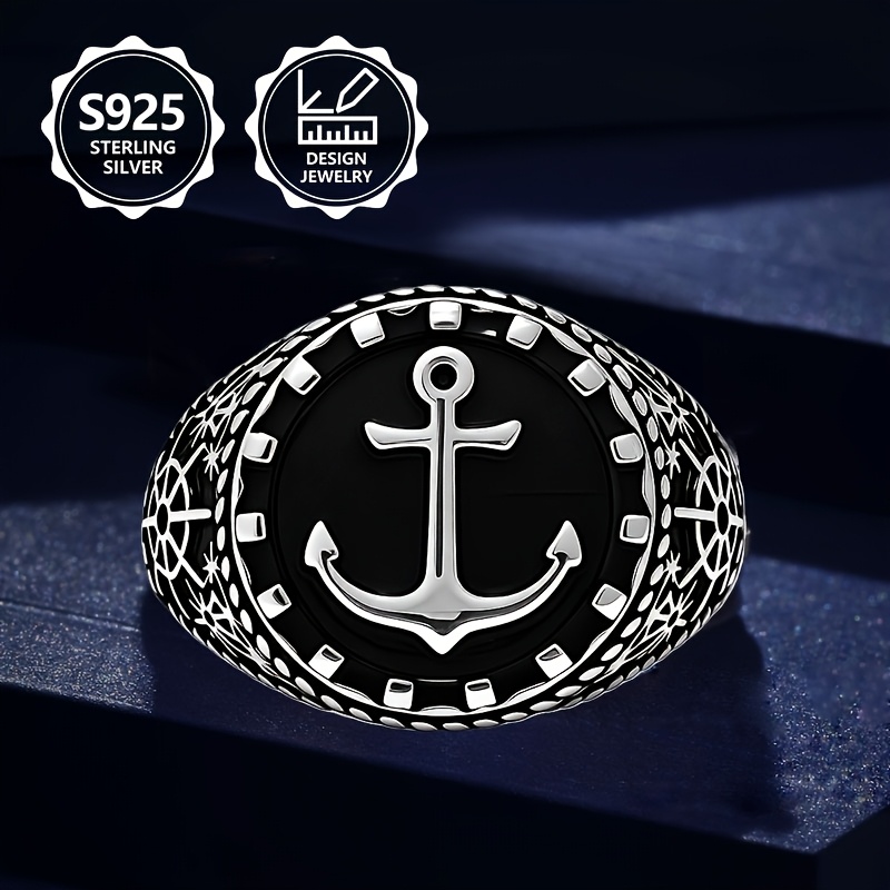 Image of 925 Silver Fashion Ring, Elegant, Classic, Fashionable, Men's Jewelry Ring, Suitable For Vacation Travel, Daily Wear, Is A Perfect Commemorative Gift For