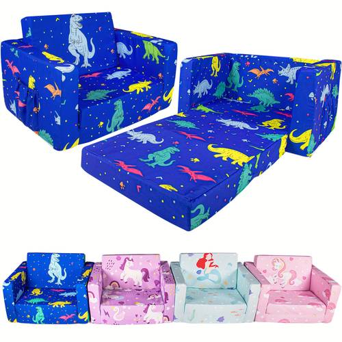 kids sofa 2 in 1 toddler couch fold out soft toddler chair for boys and girls convertible sofa to lounger ideal for reading and playing living room decor and accessories baby cheap baby