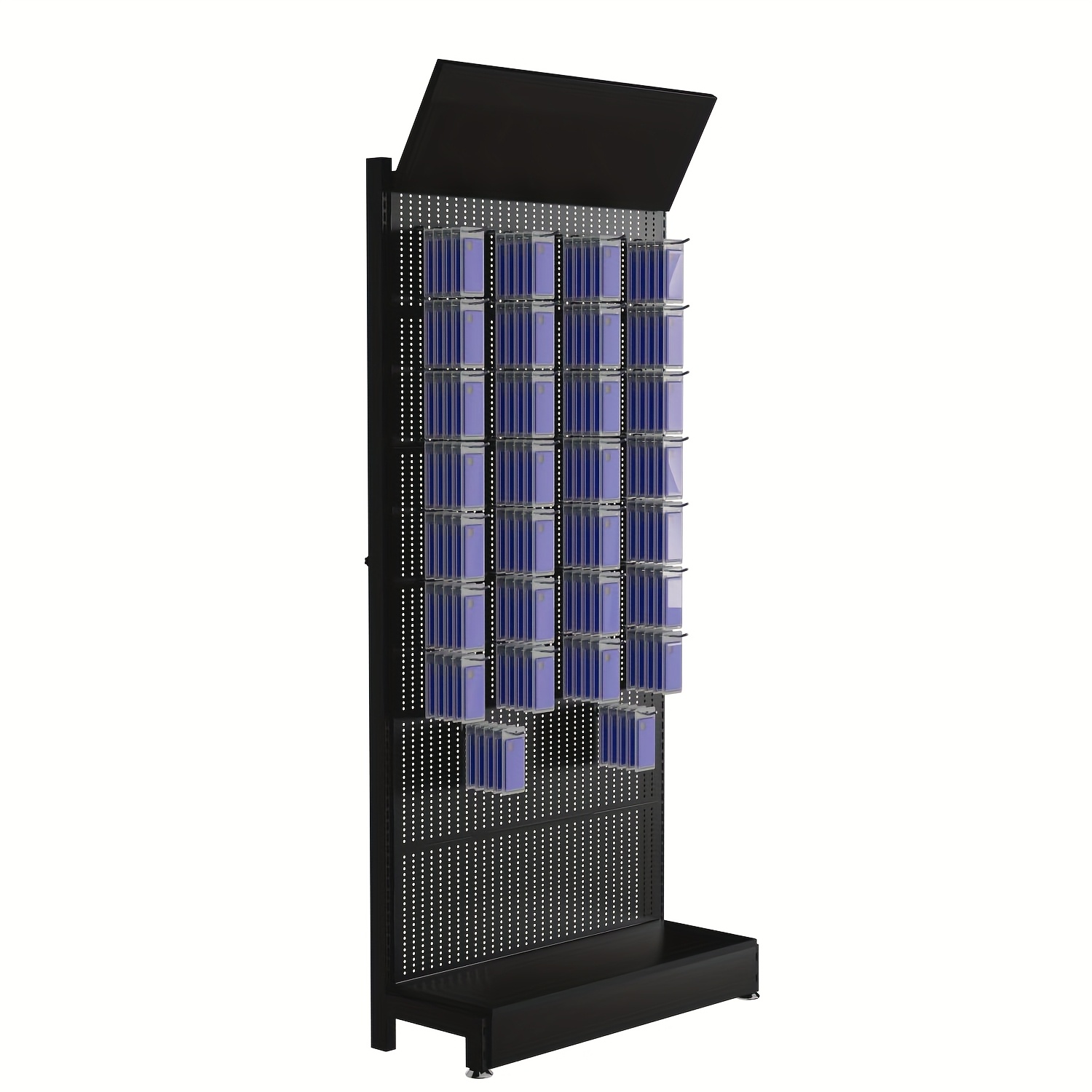Freestanding Metal Pegboard Display Organizer With 30 Hooks, Total 150 Kg Load Capacity, Stable Heavy Duty Storage Stand For Household Display, Lhysn