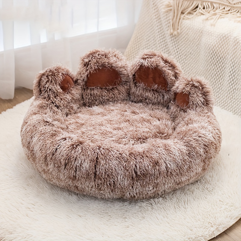 E-shop Gemütliches Bärenpfoten-Haustierbett, geeignet für Hunde Katzen, Katzenbett Hundebett, bietet eine weiche kuschelige Schlafmöglichkeit für Ihre