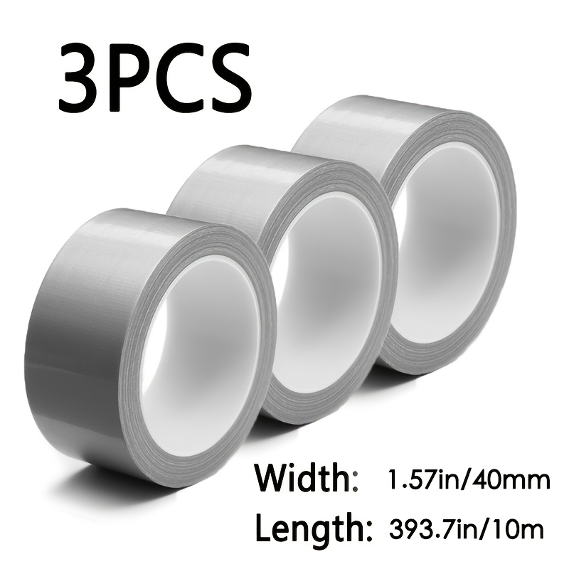 3pcs Heavy Duty Waterproof Tape 1.57inch X 393.7inch- Super Strong Adhesive, No Residue, Suitable For Use On Fabric, Metal, Etc. Indoor/outdoor, Heavy Duty Tape