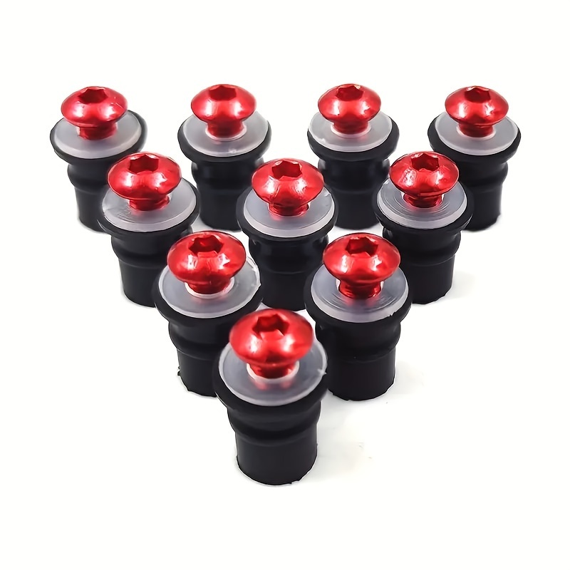 10 Vis Pare-Brise Moto M5x16mm Universelles - Noir - Pour Harley, BMW, Honda, Yamaha...