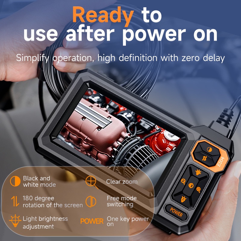 Endoscope Sans Fil 2.4" Étanche Avec Caméra - Pour Inspection De Conduits, Voiture, Plomberie