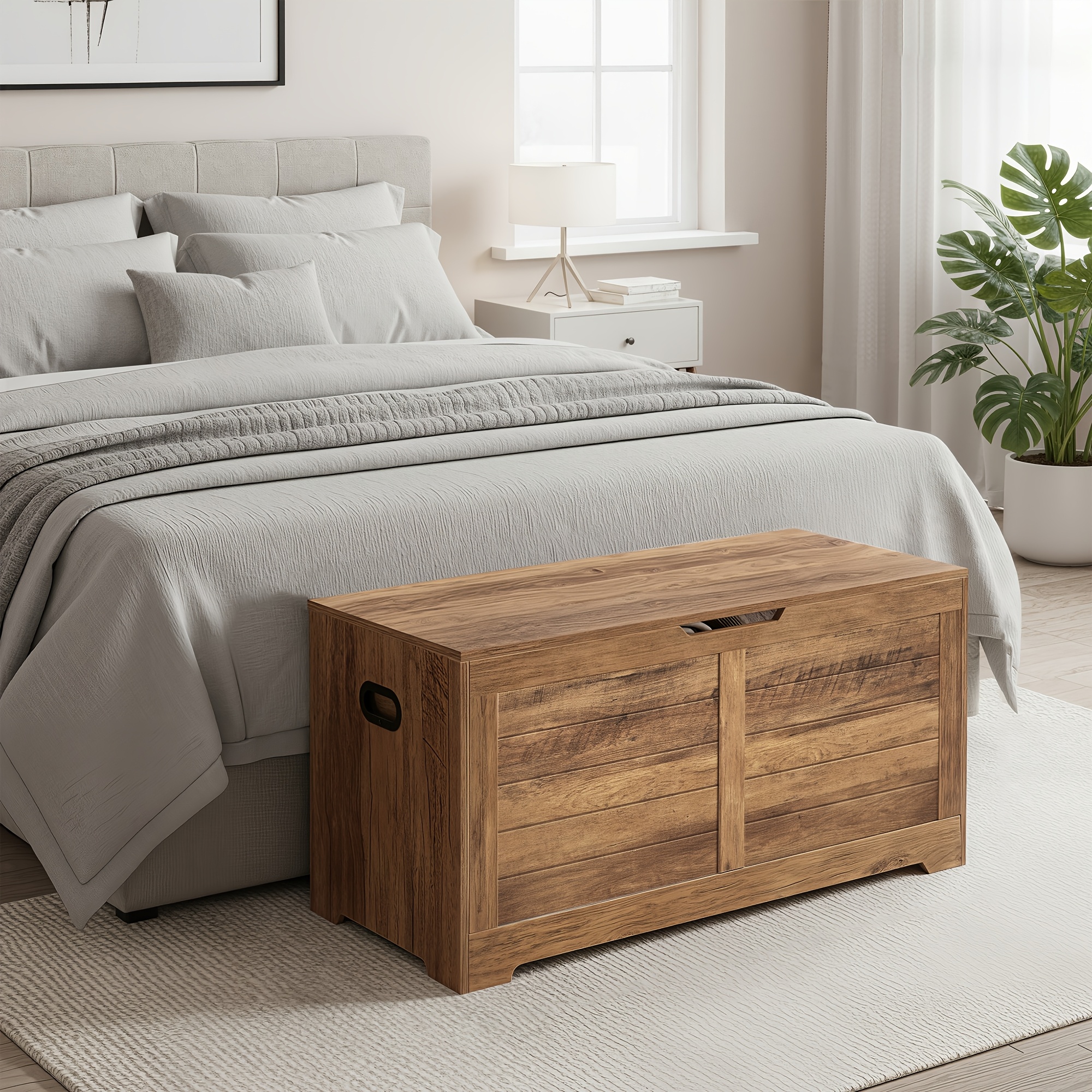 Image of Shoe Bench, Storage Bench, Storage Chest With 2 Safety Hinges, Storage Cabinet, 40 X 100 X 46cm, Hallway, Bedroom