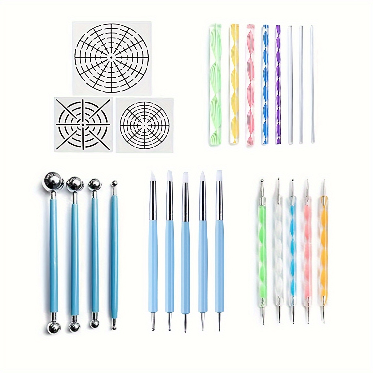 25pcs mandala dot painting tool set with templates and artistic painting pens for manual  