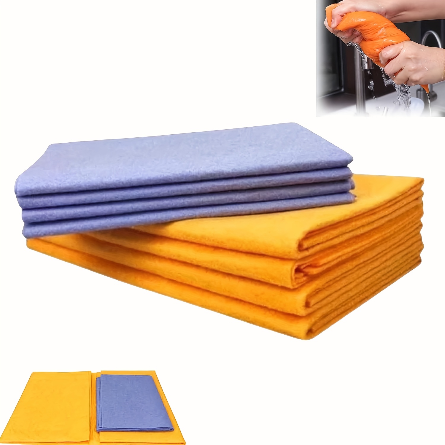 TEMU 8pcs 2025 -absorbent Cleaning , Home , Cleaning Cloth, Non- Cleaning Towels For Pet Car Kitchen