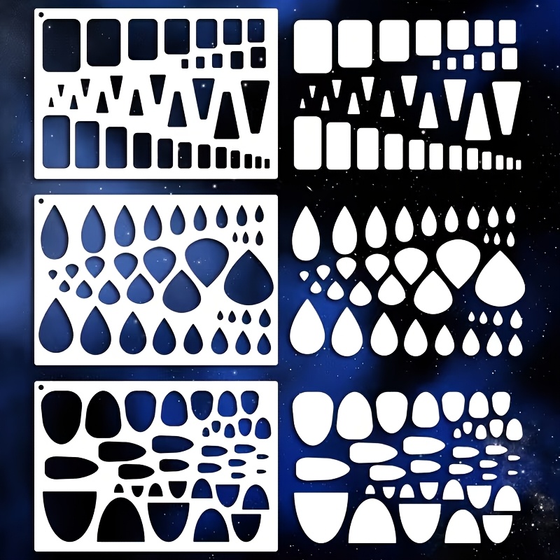 TEMU 3pcs Jewelry Making Stencils, Reusable Painting Templates. Great For Handmade Crafts, Drawing, Canvas Art, Projects, Scrapbooking, Home Decor,