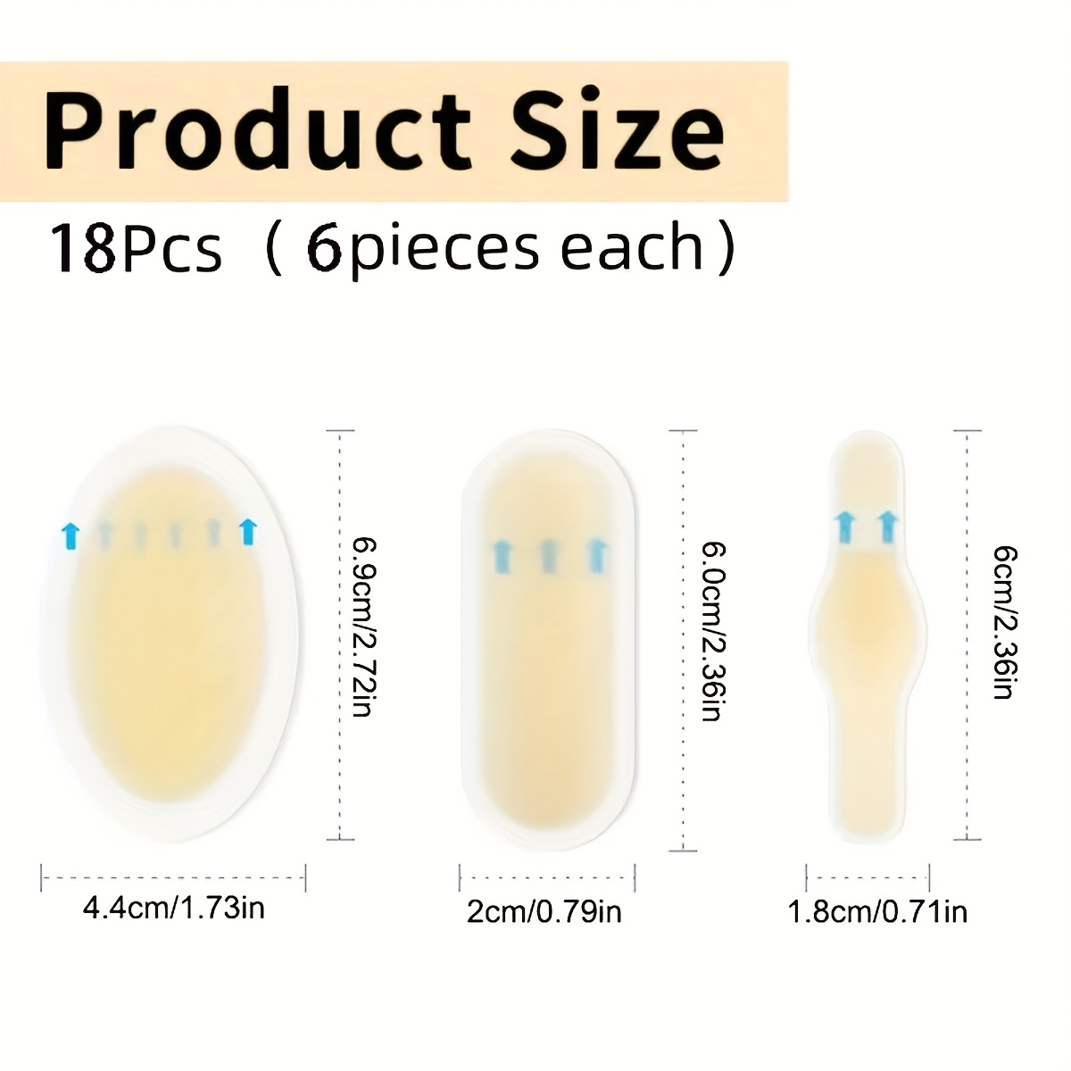 Image of 18pcs Water Gel Heel Blister Prevention Pads - 3 Shapes Waterproof Adhesive For Heels, Toes & Back Of Feet | Red High-heel Compatible/flexible Heel Protectors & Shoe Inserts