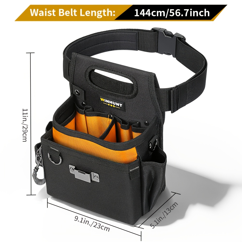 TEMU Winhunt Tool Belt Pouch, Adjustable Multi-pocket Tool Organizer Bag For Electrician, Carpenter, Construction Workers, Heavy Duty Pouch