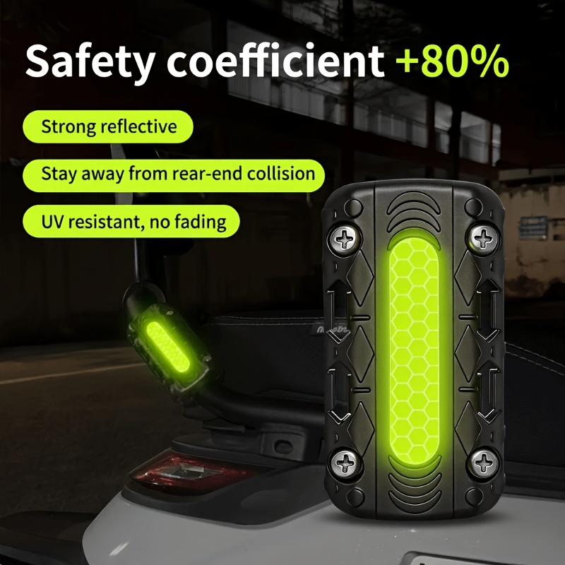 TEMU Set da 3 pezzi di protezione paraurti crash bar per moto con riflettenti, protezione motore, barra di protezione per incidenti stradali,