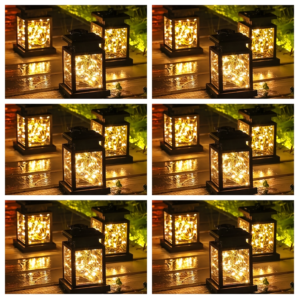 TEMU Solar Led Outdoor Floor Lanterns Focus Panel Candle Lights Hanging Decor For Garden Balcony Birds Decoration, Ip65