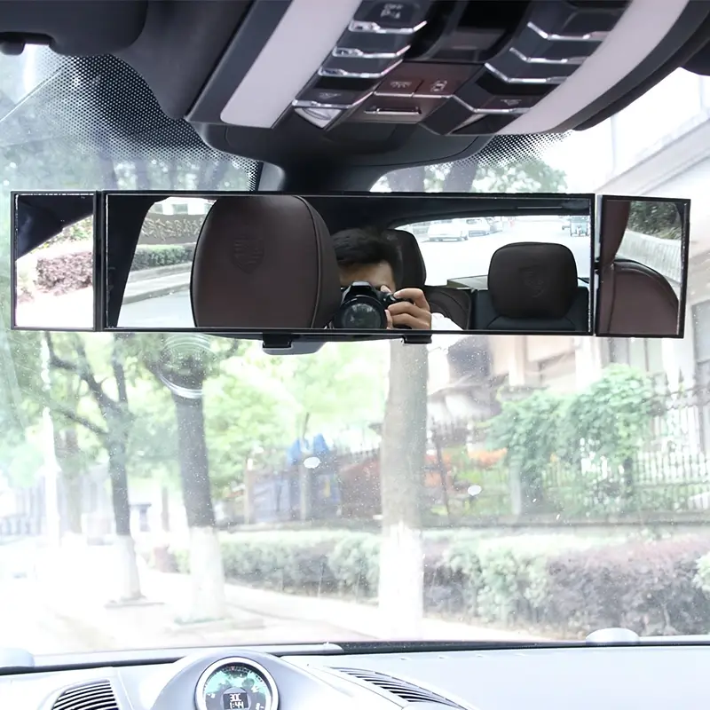 yaseenlin wide angle convex car rear view secure clip on seamless curved design for visibility fit for cars suvs and trucks accessory seamless vehicle glass surface details 2