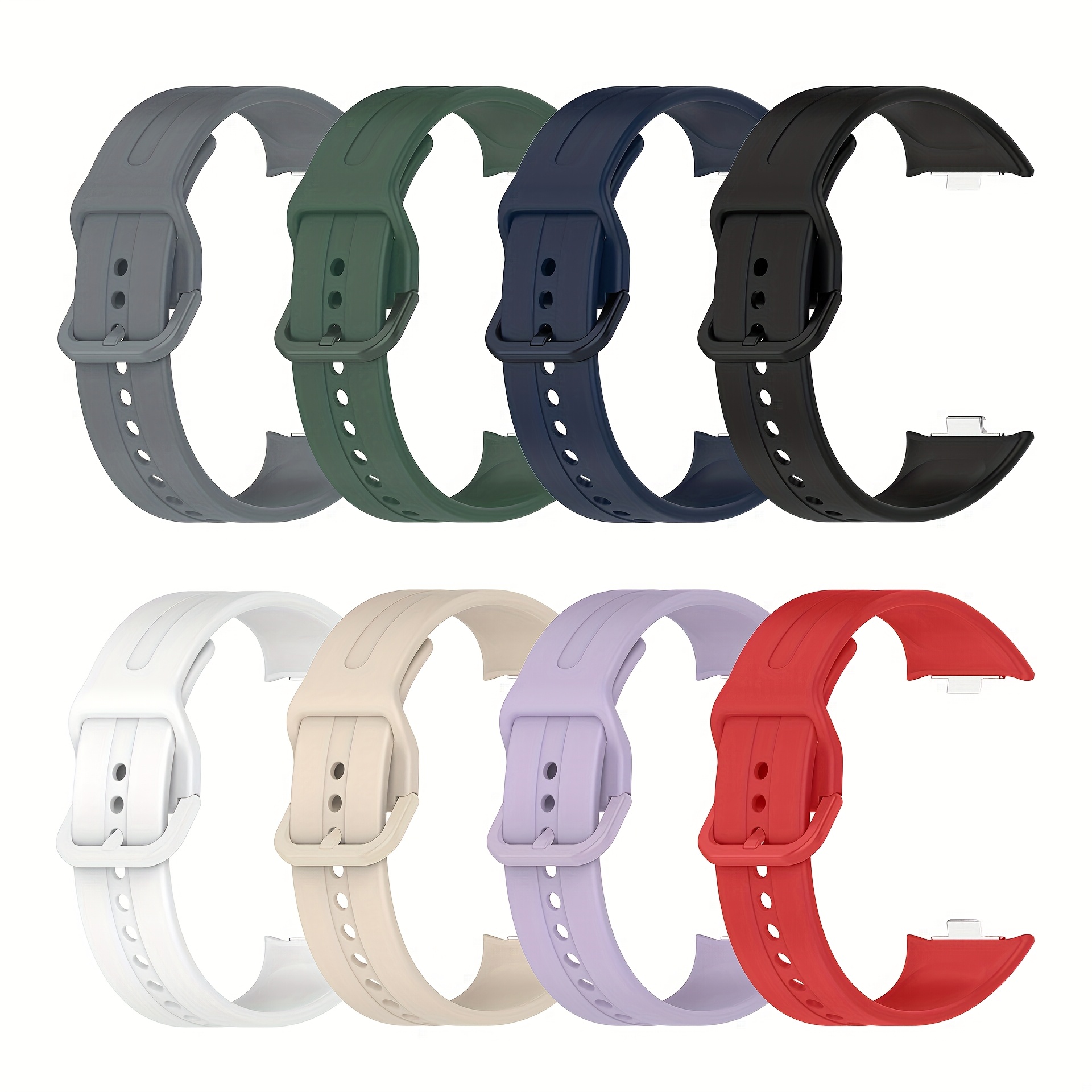 TEMU Juego de 8 correas de repuesto elegantes compatibles con Redmi Watch 5 y Redmi Watch 4 - una correa deportiva con hebilla de despliegue,