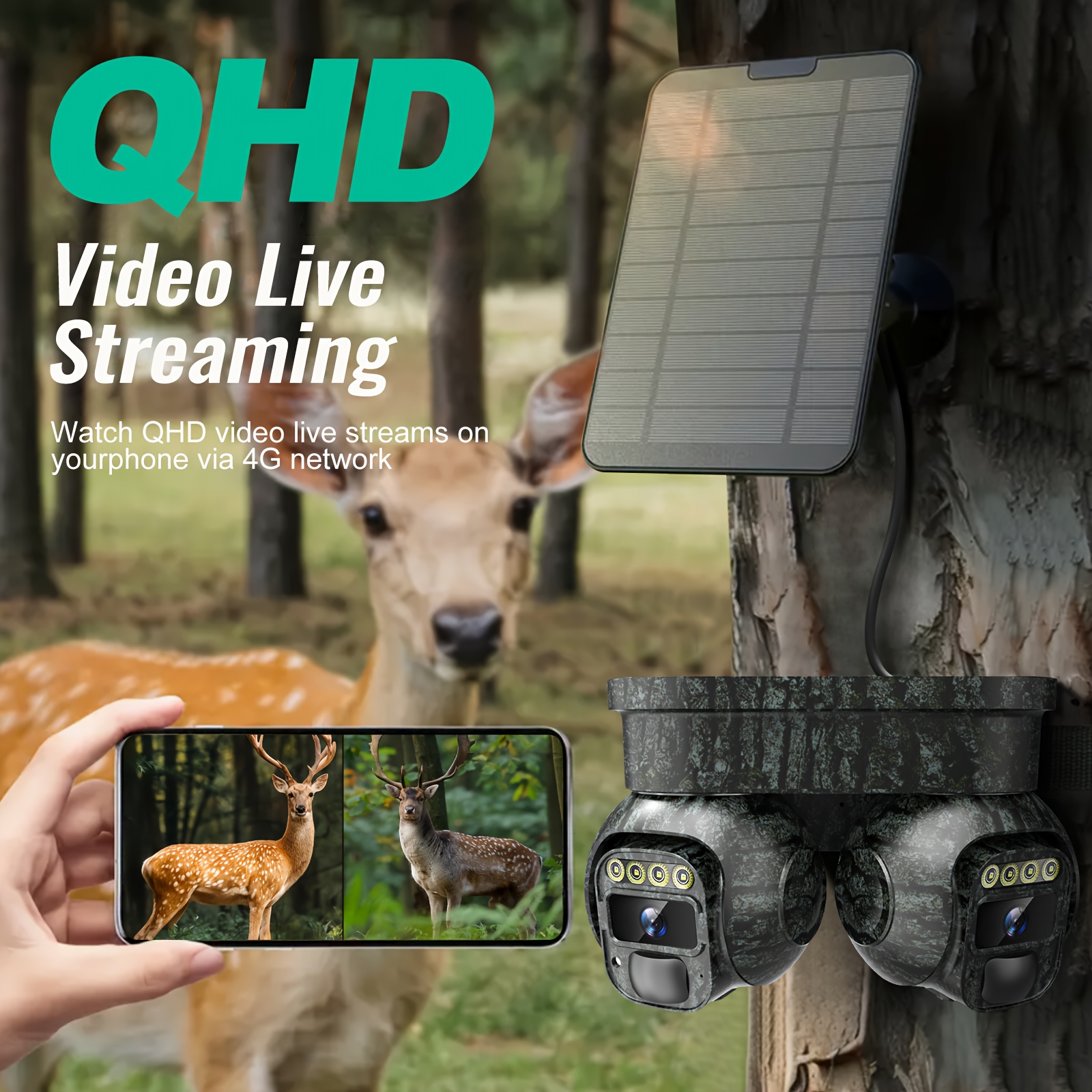 6k ultra hd solar- gps hunting camera with 48mp night vision