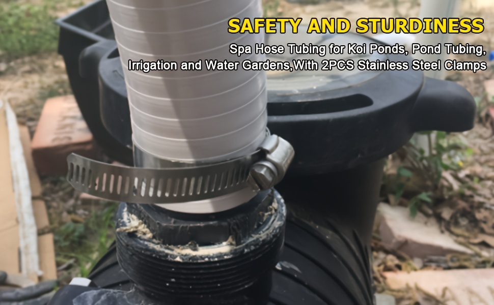 Custom Pro 1" ID X 25 Ft Flexible Black PVC Tubing For Ponds, Spa Hose, Water Garden