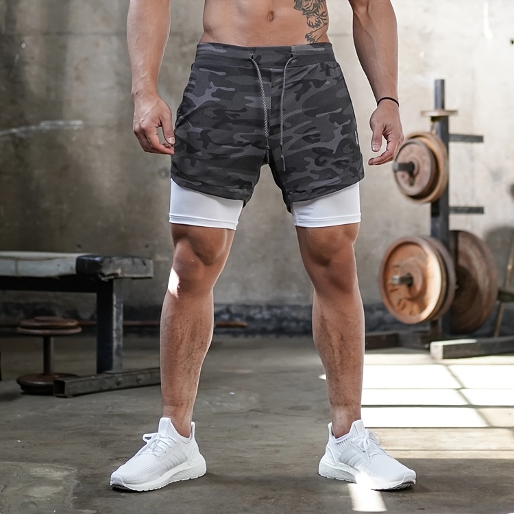 Men'S Running Shorts Designed to Hold a Phone, Suitable for Fitness Training, Sports, Marathons, And Casual Cycling