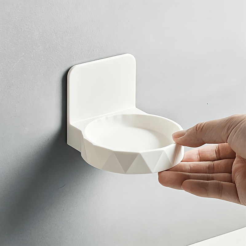 TEMU 1pc Adhesive Plastic Round Floating Shelf, Wall-mounted Cup Holder, Rack, Floating Shelf, Floating Shelves