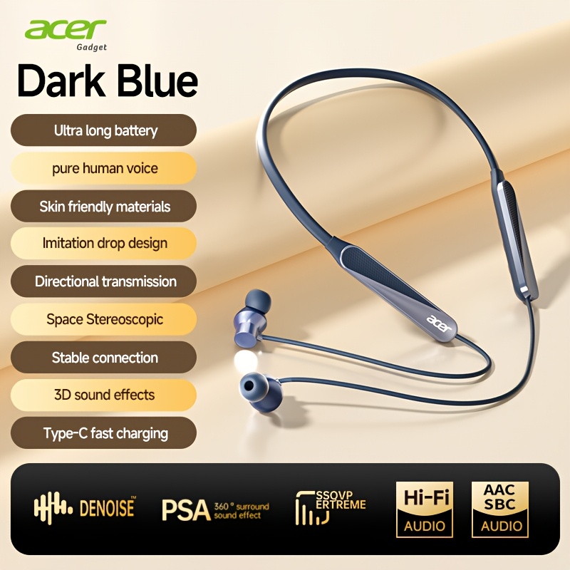 Image of [acer Brand Genuine] In-ear High Aesthetic Design Ultra-long Large Capacity For Sports And Exercise Gaming Low-latency Mode High-definition Call Audio Driving Students Business Travel Holiday Gift