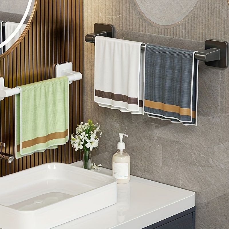Portasciugamani Autoadesivo Da Parete - Doppia Barra Per Bagno E Cucina - Installazione Facile Senza Fori - Foto 12
