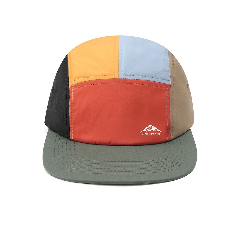TEMU 1pc /summer Men's Colorblock Baseball , Trendy Fashion Flat Brim Duckbill Hat
