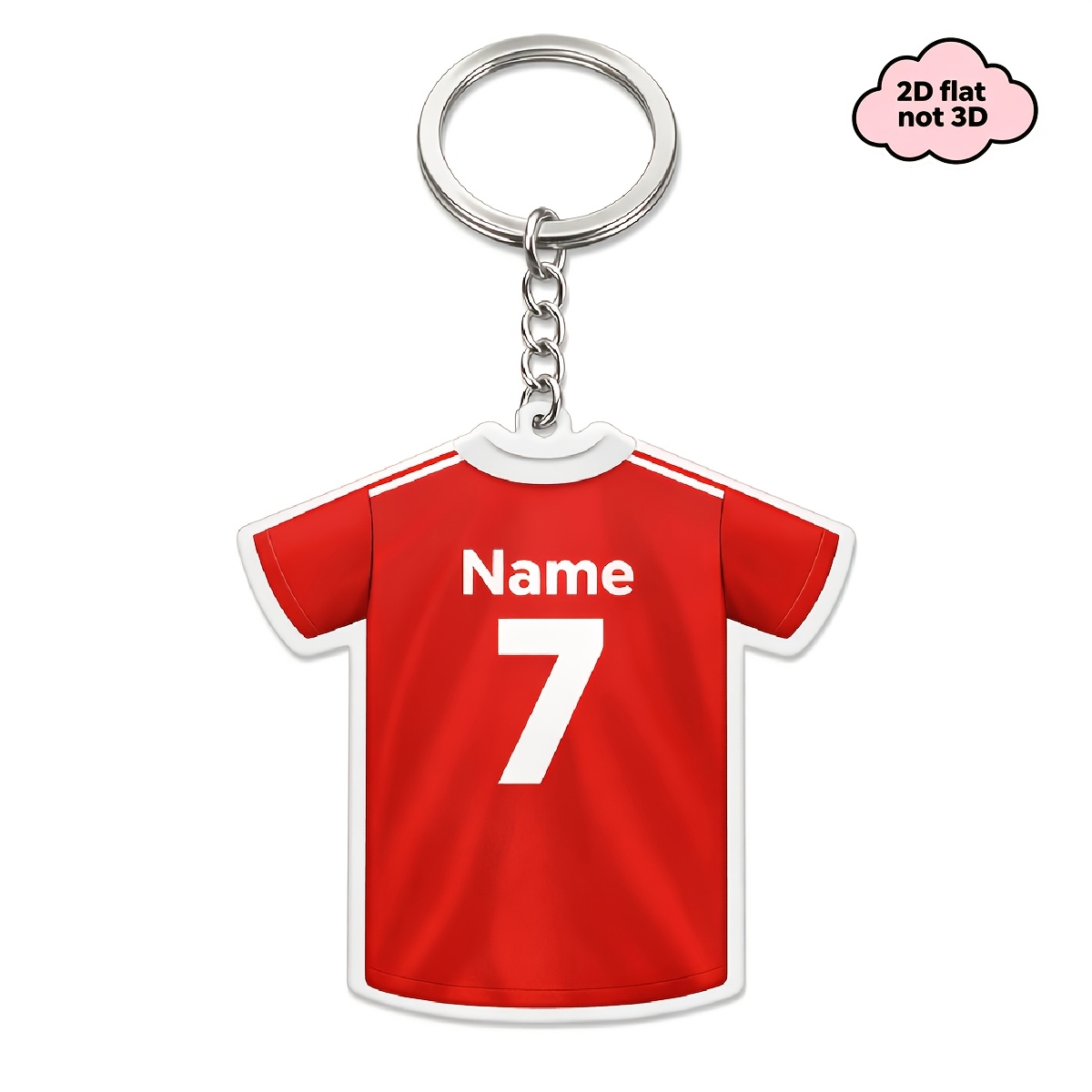 TEMU 2d Flat Custom Motion Acrylic Keychain, Suitable As A Keychain For , Family Or Fans, A Keychain For Sports Type