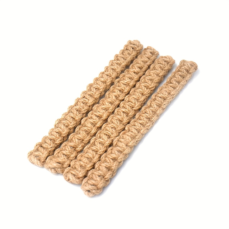 1/2/4/6pcs Handwoven Hemp Rope Curtain Tiebacks with Tassels - Natural Fiber Boho Window Holders for Bedroom, Living Room Coastal Decor, Decorative Storage Contemporary Home Accessories Handcrafted Curtain Ties, Minimalist Curtain Clips