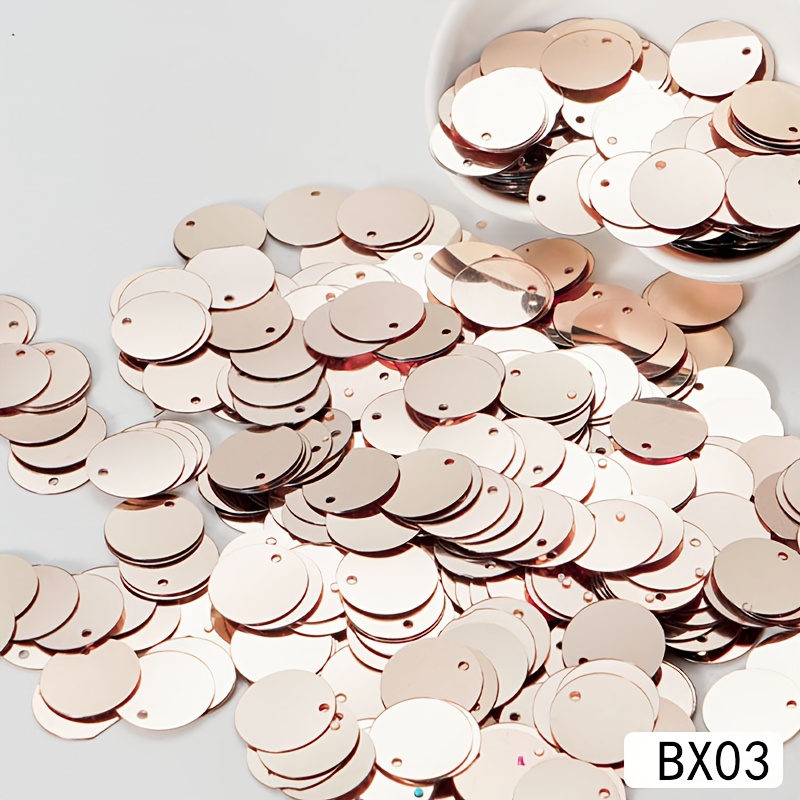 Image of 140pcs/20mm Round Edge Hole Glitter Diy Hand Sewn Clothing Accessories Small Accessories Hanging Materials