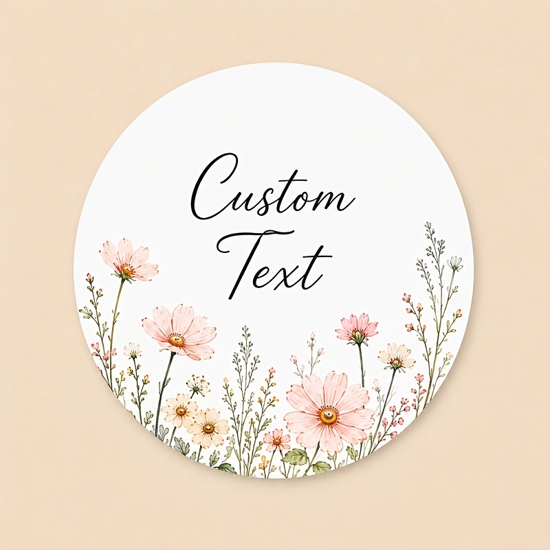 TEMU 48/60 adesivi rotondi personalizzati con , etichette personalizzate "Grazie" per sacchetti regalo, bomboniere, feste di compleanno, imballaggi