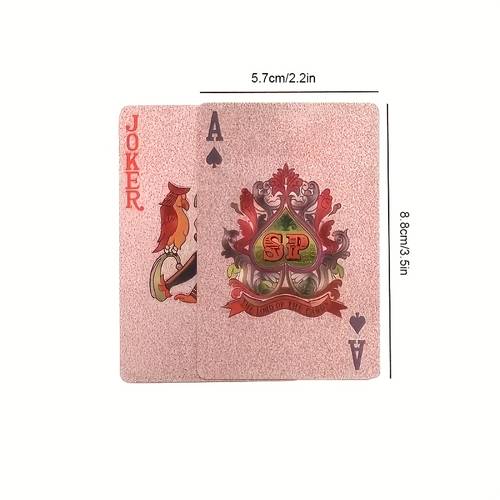 waterproof golden pink durable playing cards protective box parties halloween thanksgiving and christmas gifts stylish poker cards pokernight essentials