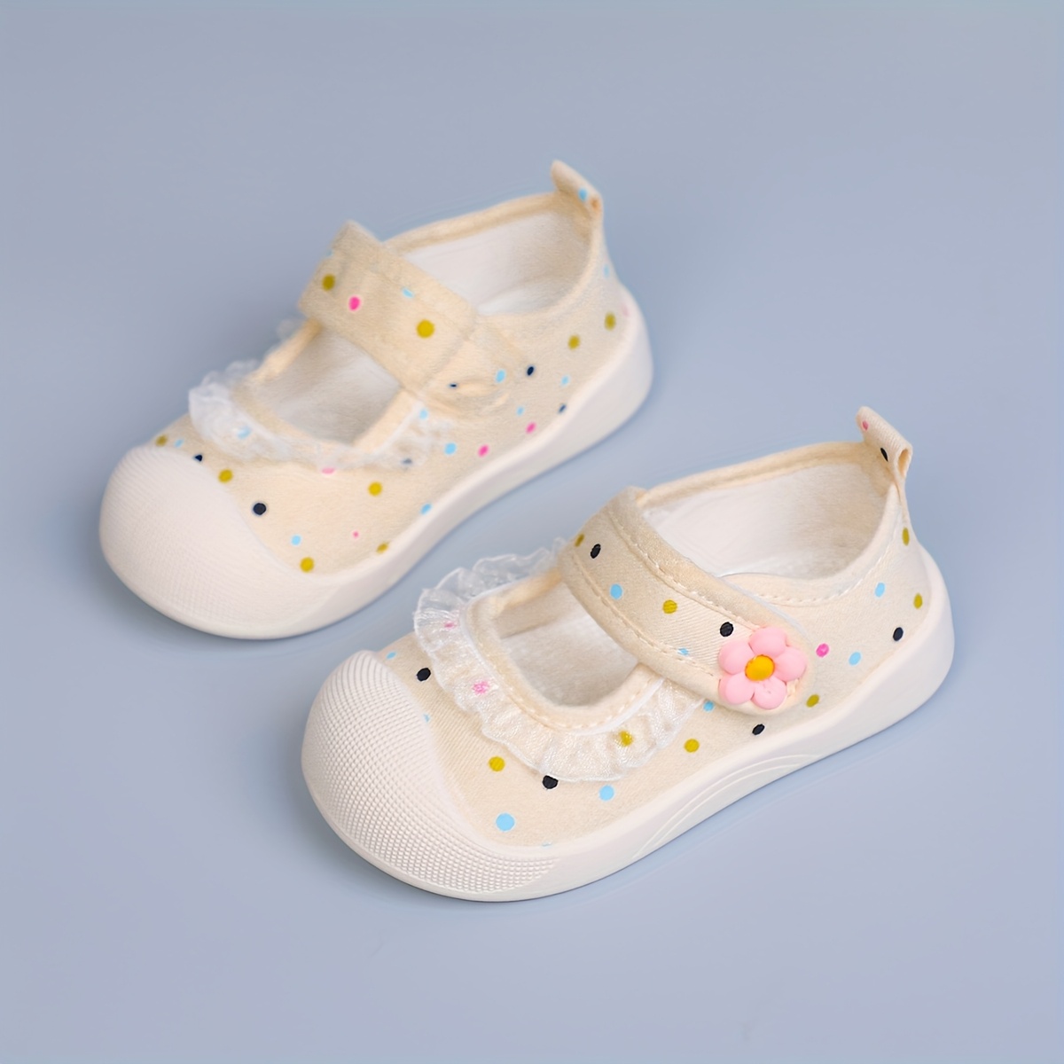 TEMU 2025 Spring/autumn Breathable Canvas Shoes For Girls, Baby Shoes, Toddler Soft Shoes, Children's Princess Shoes