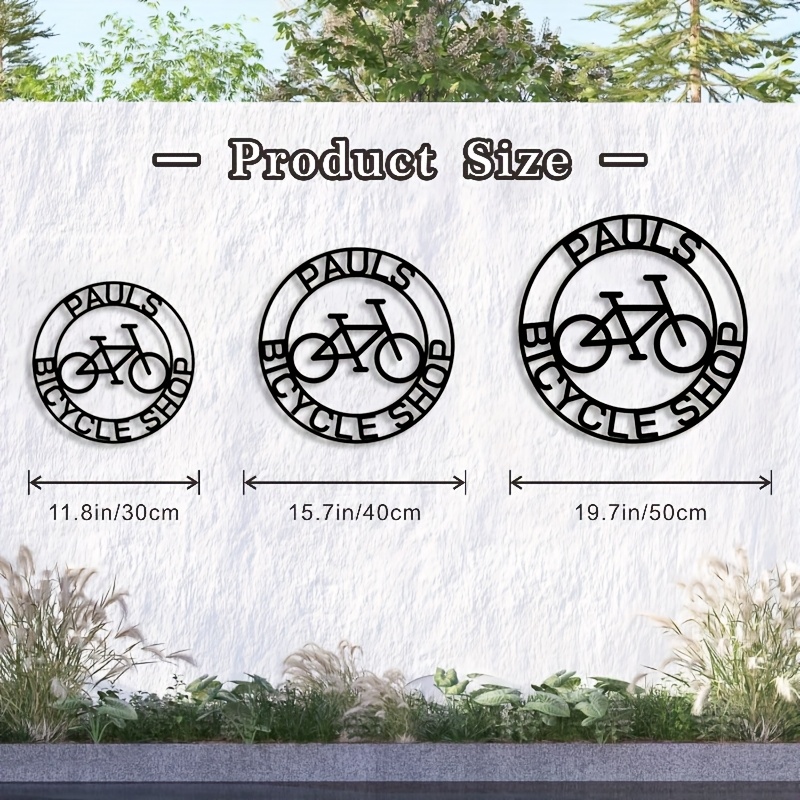 TEMU Custom Personalized Bicycle Metal Sign, Text Customized. Metal Biker Wall Art, Cyclist Wall Art, Bicycle Lover Gift, Home Decoration