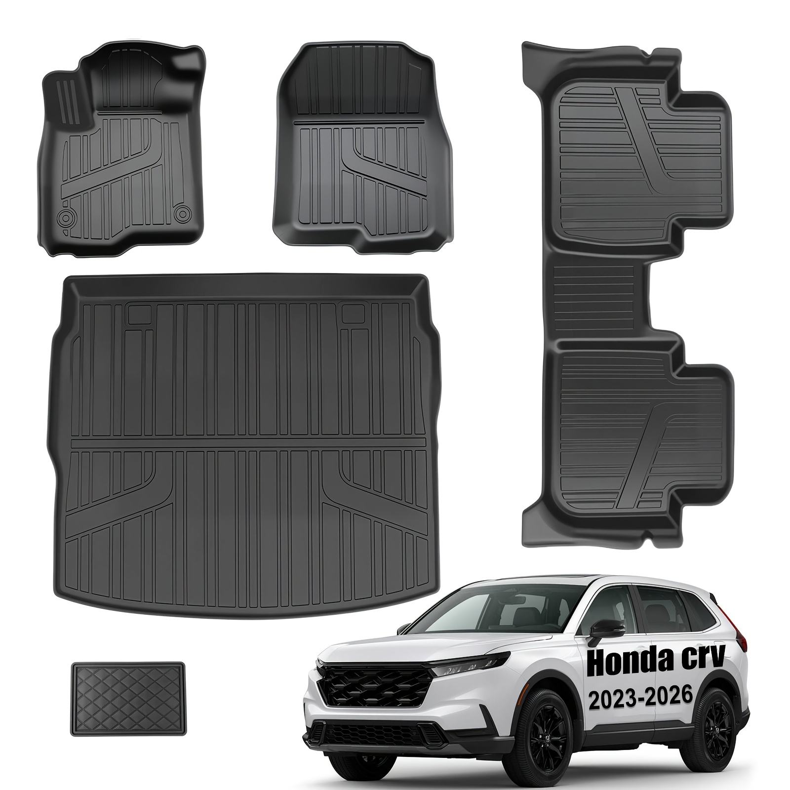 TEMU Tpe Floor Mats & Cargo Liner For 2023-2026 | Full Set ( Front Mats, Rear Mats, Trunk Liner) | Easy Clean & Slip-resistant, Durable