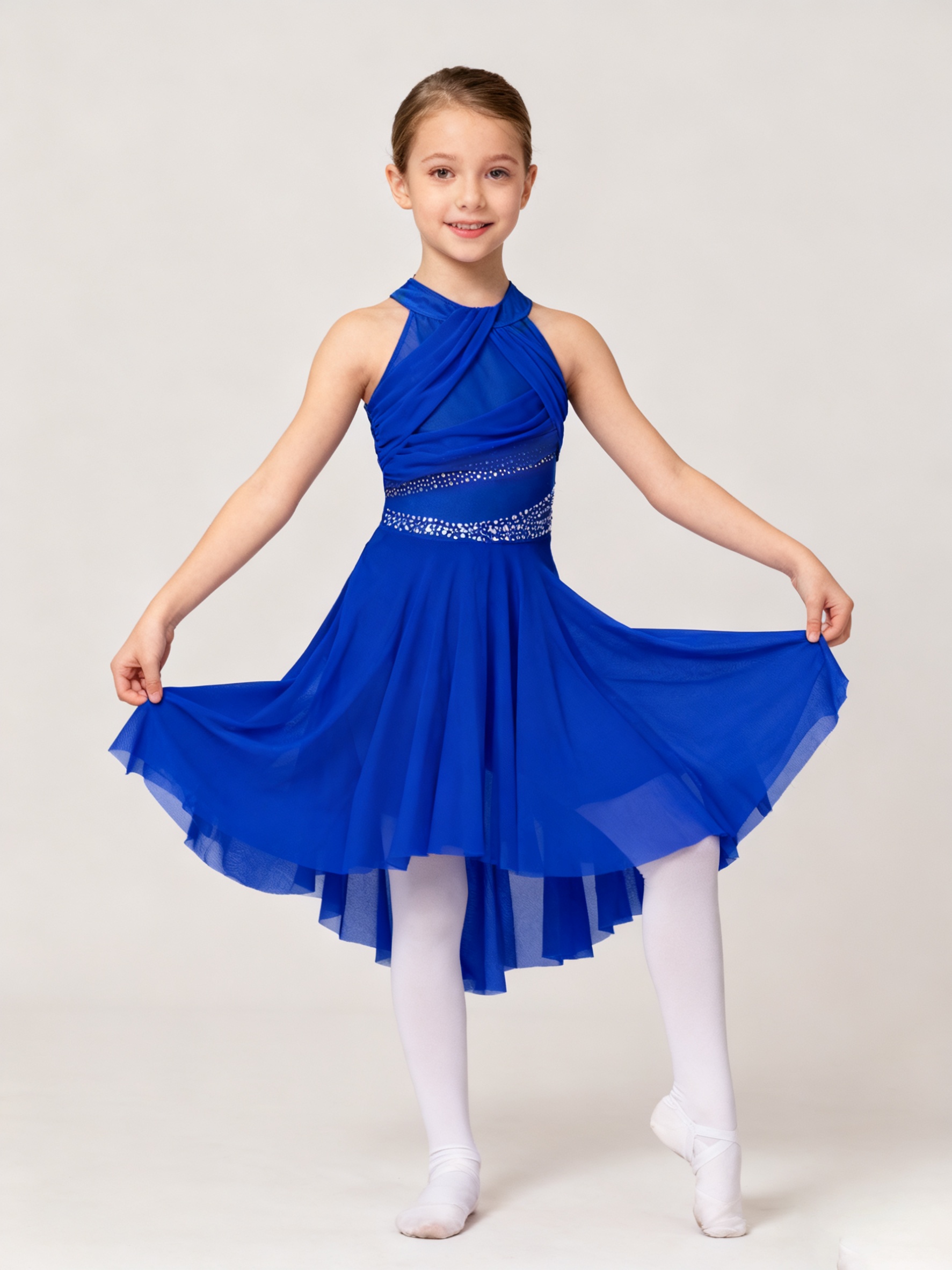 navy blue dress for baby girl High-Low With Spiral Tassels Lyrical Dresses main image 0